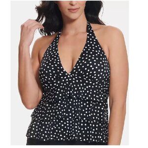 Swim Solutions Printed Halter Tankini Top